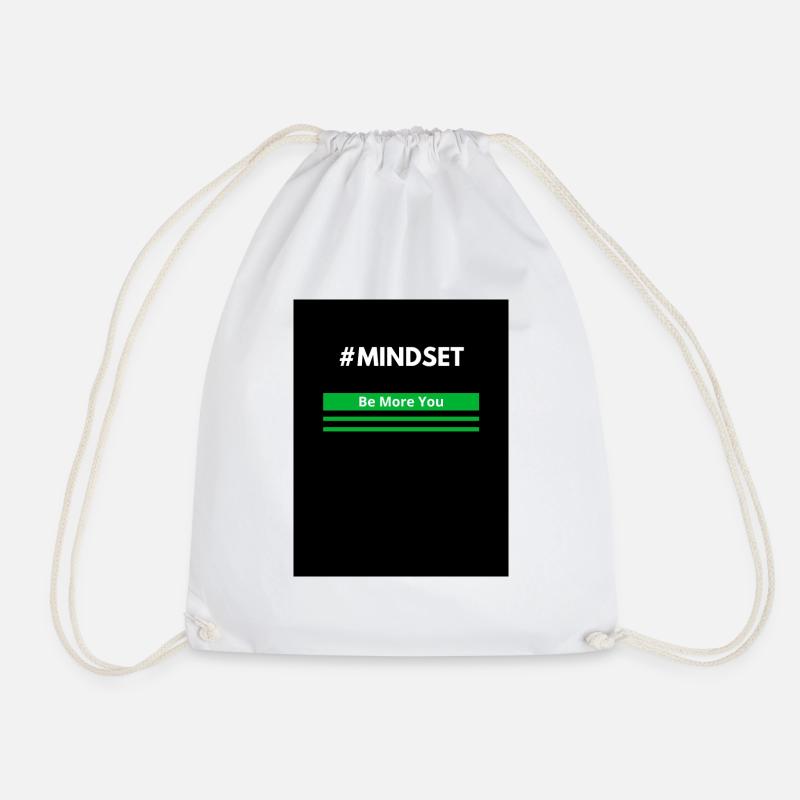 Mindset - Drawstring Bag - white