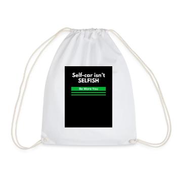 Self-care - Drawstring Bag - white - Front