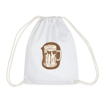 Vintage Bier - Turnbeutel - Weiß - Vorne