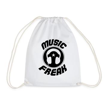 Music Freak - Drawstring Bag - white - Front