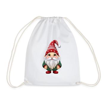 Gnome, goblin or gnome for Christmas - Drawstring Bag - white - Front