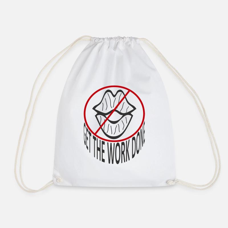 GET THE WORK DONE - Drawstring Bag - white