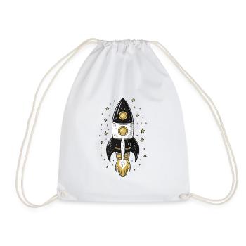 Avec la fusée dans l’espace - Sac de sport léger - blanc - Devant