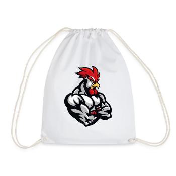 Rooster Comic - Drawstring Bag - white - Front