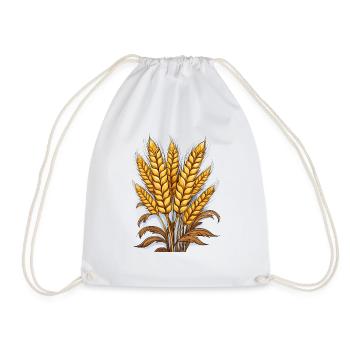 Grain ear - Drawstring Bag - white - Front