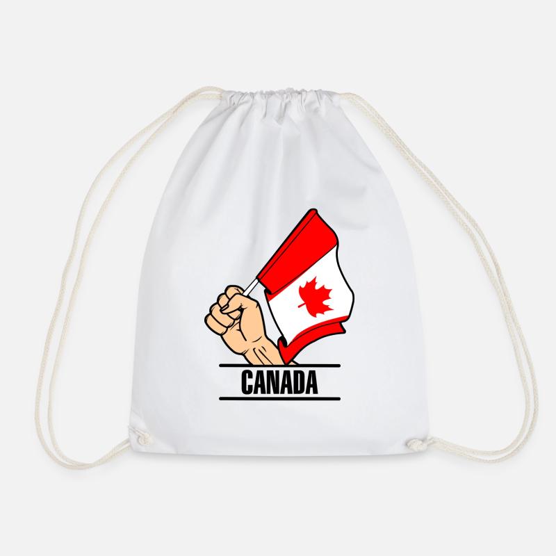 Flagge Kanada faust text KANADA - Turnbeutel - Weiß