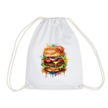 Hamburger - Sac de sport léger - blanc - Devant