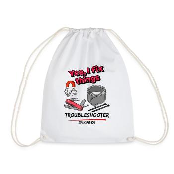 yes, I fix things - Drawstring Bag - white - Front