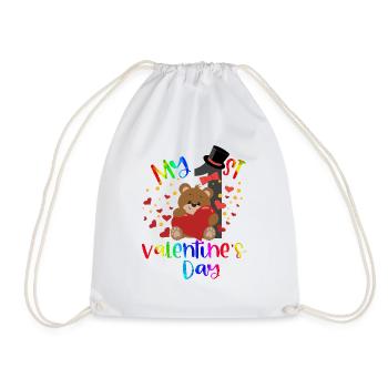 xoxo love you amore Flowers Women Valentine day 14 - Drawstring Bag - white - Front