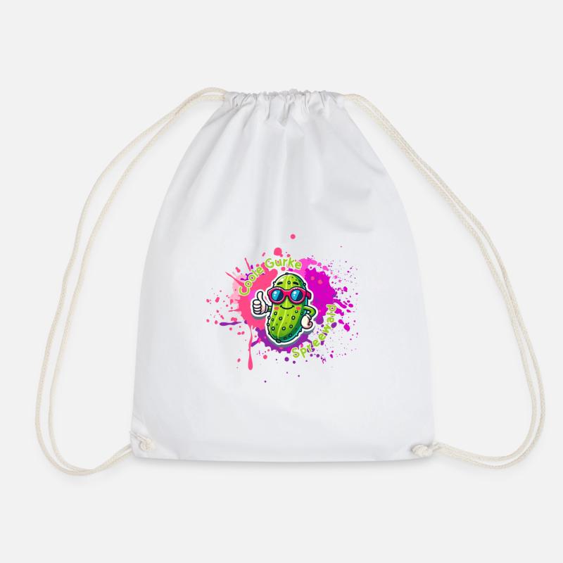 Cool cucumber Spreewald - Drawstring Bag - white