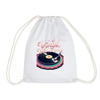 Vibrations vinyle uniquement - Sac de sport léger - blanc - Devant