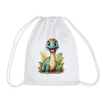 Brachiosaurus Dinosaurier - Turnbeutel - Weiß - Vorne