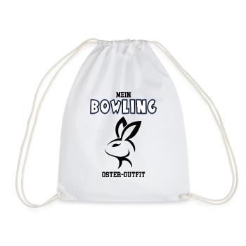 Bowling Ostern Bowlingspieler Oster Outfit - Turnbeutel - Weiß - Vorne