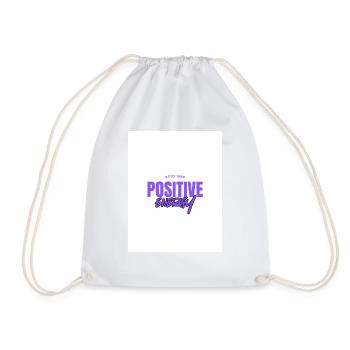 White and Purple - Drawstring Bag - white - Front