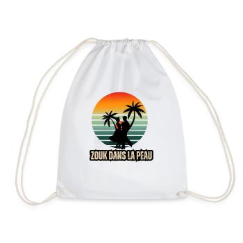 Zouk dans la Peau - Drawstring Bag - white - Front