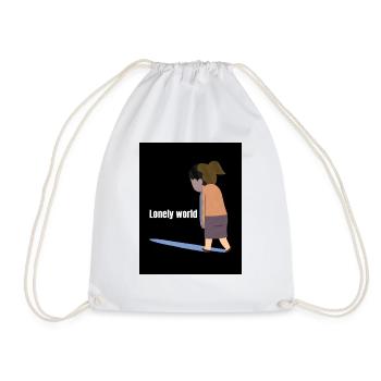 Lonely world - Drawstring Bag - white - Front