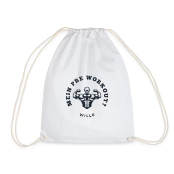 Chemise de motivation pour le fitness et les bodybuilders - Sac de sport léger - blanc - Devant
