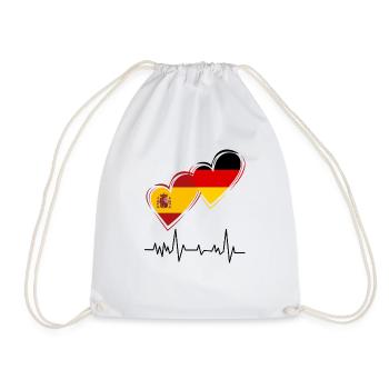 Spanien und Deutschland - Turnbeutel - Weiß - Vorne