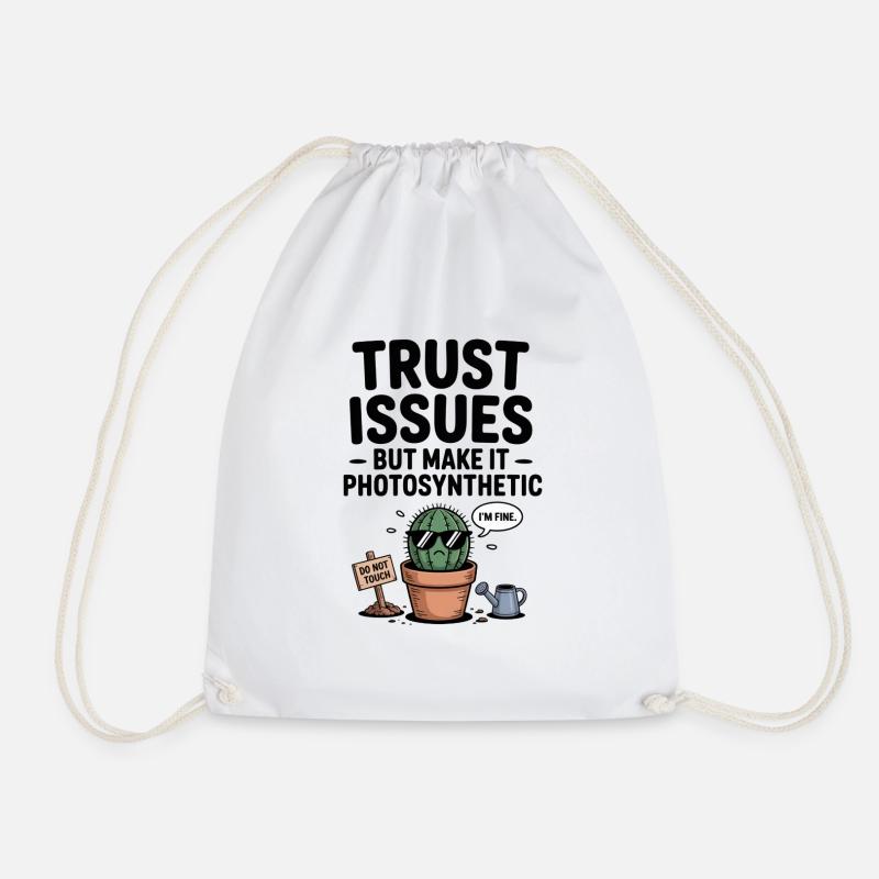 Trust Issues Cactus - Turnbeutel - Weiß
