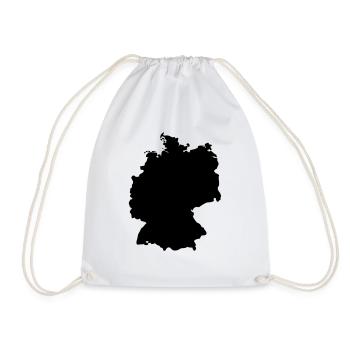 Germany, outlined, shade, outline, Germany, - Drawstring Bag - white - Front