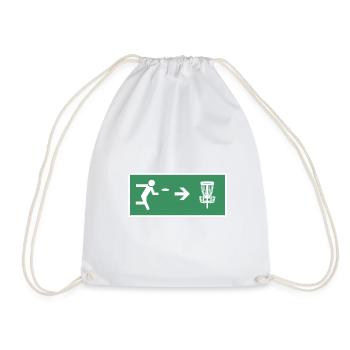 Disc Golf Players Shield Disc Golf Disc Golf Players - Drawstring Bag - white - Front