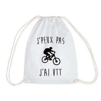 j'peux pas j'ai vtt - Sac de sport léger - blanc - Devant