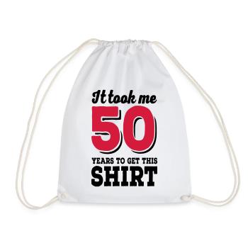 It took me 50 years to get this shirt - Sac de sport léger - blanc - Devant