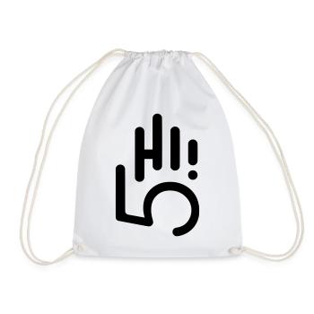 HI5 hi five - Turnbeutel - Weiß - Vorne