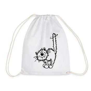 Drôle Chat - Sac de sport léger - blanc - Devant