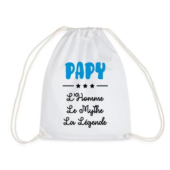 Papy Papi Grand-Père Retraite famille - Sac de sport léger - blanc - Devant