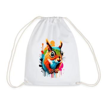 Écureuil Sciurus - Écureuil Coloré - Sac de sport léger - blanc - Devant