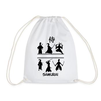 Samouraï avec des épées - Sac de sport léger - blanc - Devant