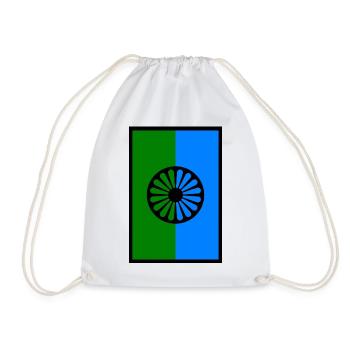 115552801 188819732 Romani Flag 1 - Drawstring Bag - white - Front