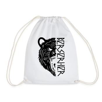 Guerrier ours noir - Sac de sport léger - blanc - Devant
