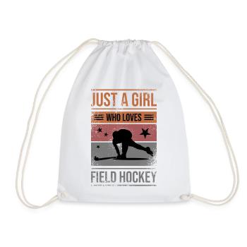Feldhockey T-Shirt Design für Girls - Turnbeutel - Weiß - Vorne