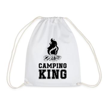 Camping King Campfire - Drawstring Bag - white - Front