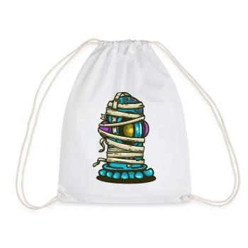 Alien wrapped in bandages - Drawstring Bag - white - Front
