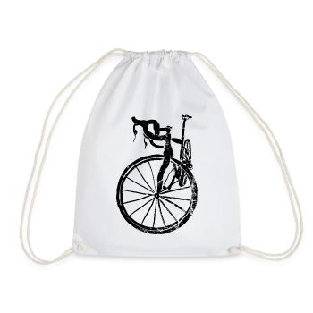 Bicycle - Drawstring Bag - white - Front