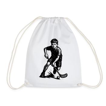 Floorball motif that works immediately - Drawstring Bag - white - Front