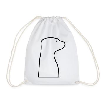 Meerkat - Drawstring Bag - white - Front