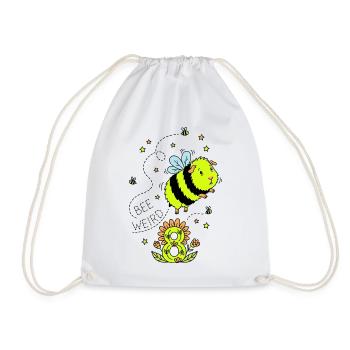 Abeille bizarre cochon d’Inde pour 8e anniversaire - Sac de sport léger - blanc - Devant