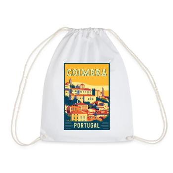 Découvrez la Coimbra intemporelle au Portugal - Sac de sport léger - blanc - Devant