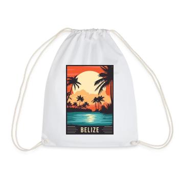 Erleben Sie das tropische Paradies von Belize - Turnbeutel - Weiß - Vorne