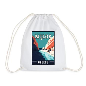 Découvrez la beauté époustouflante de Milos en Grèce - Sac de sport léger - blanc - Devant