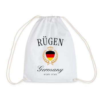Rügen Deutschland Wappen Krone – Ostsee Reise - Turnbeutel - Weiß - Vorne