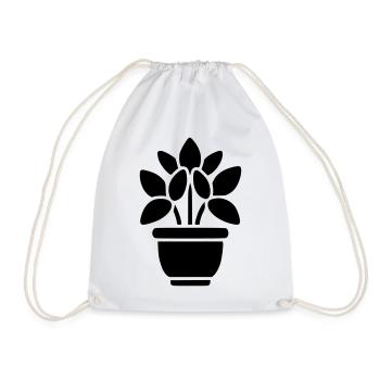 Flowerpot Houseplant Plant Mom Gardener - Drawstring Bag - white - Front