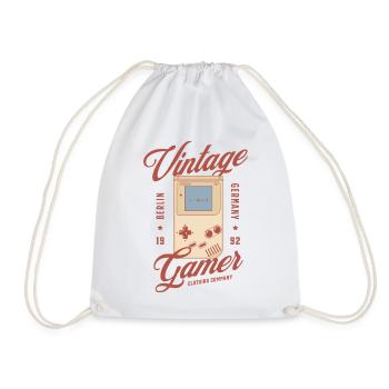 Vintage Gamer 1992 – Retro Handheld - Drawstring Bag - white - Front
