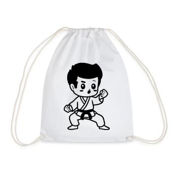 Children's Karate - Drawstring Bag - white - Front