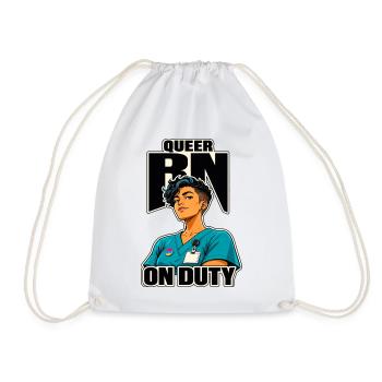 RN pride infirmier queer infirmière en service, badge buddy nurse gift - Sac de sport léger - blanc - Devant