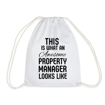 Property Manager Real Estate Appreciation Gift - Drawstring Bag - white - Front